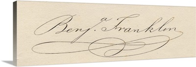 Benjamin Franklin, 1706-1790, Signature