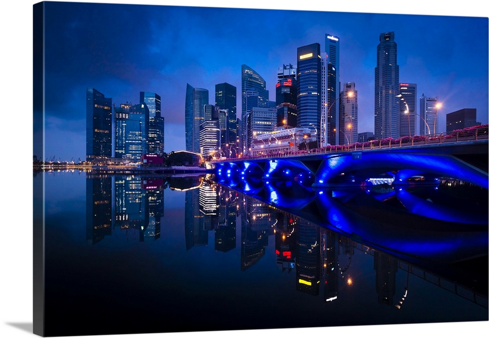 Bridge and Financial District, Central Region, Singapore
