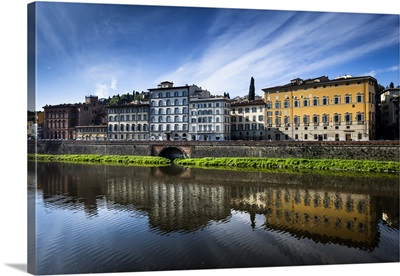 Buildings Along Riverbank, Florence, Tuscany, Italy