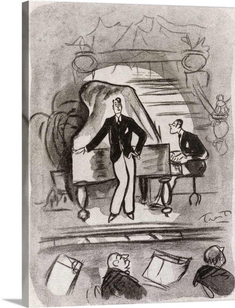 Cabaret In Montparnasse, Paris, France In The 1920's. After The Drawing By Trent From The Book Back To Montparnasse By Sis...