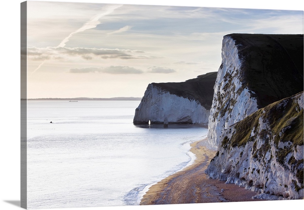 Chalk Cliffs of Bat's Head, Jurassic Coast World Heritage Site, Dorset, England