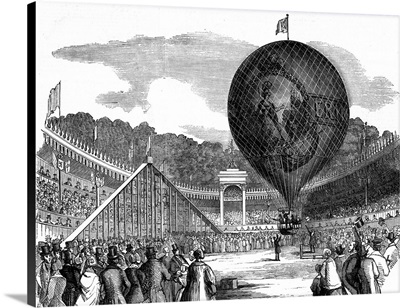 Charles Green's Balloon, Charles Green, A British Balloonist, Dated 19th C.