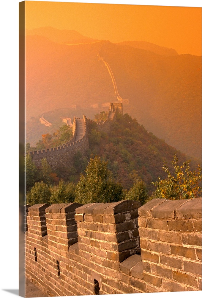 China, The Great Wall At Sunset