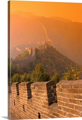 China, The Great Wall At Sunset