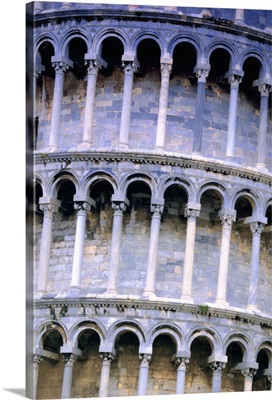 Closeup Of The Leaning Tower Of Pisa Tuscany Italy