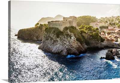 Coastal View Of Lovrijenac In Dubrovnik, Dalmatia, Croatia