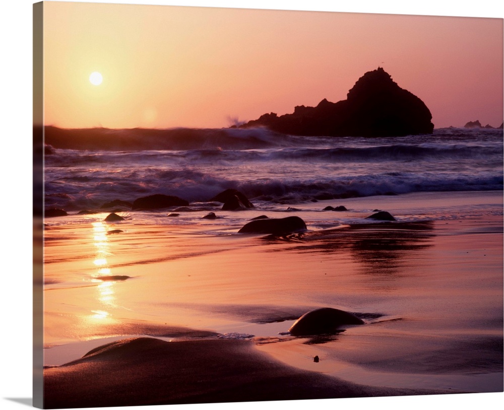Coastline At Sunset, California, USA