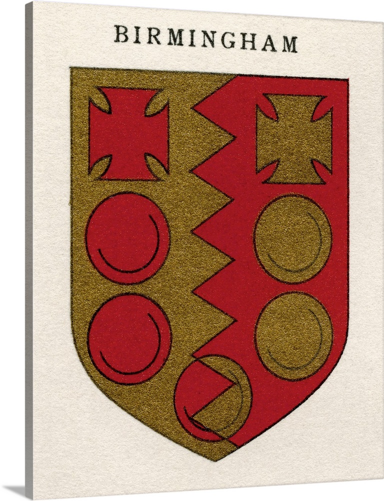 Coat of arms of the Diocese of Birmingham.  From Cathedrals, published 1926.