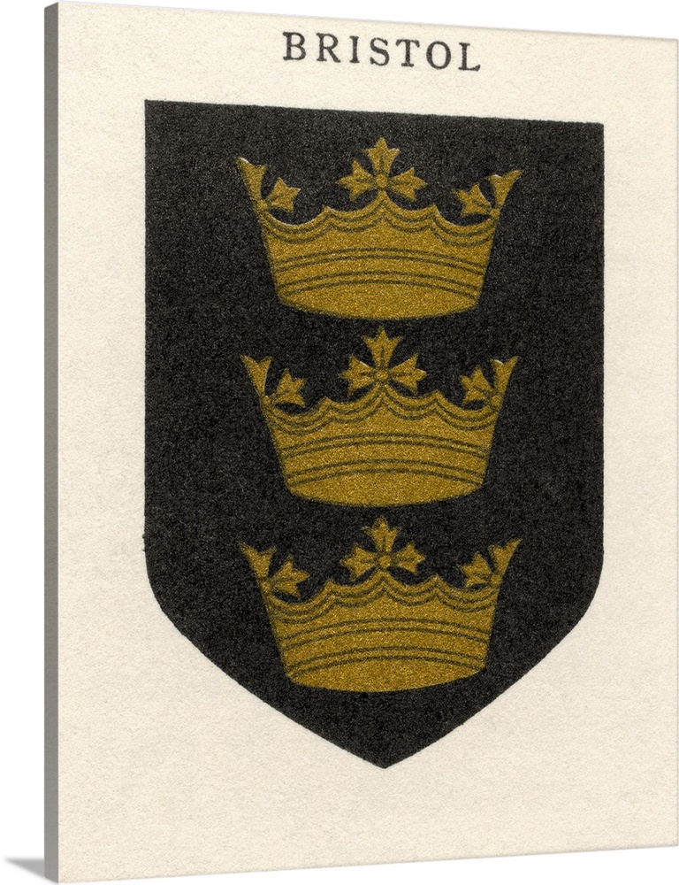 Coat of arms of the Diocese of Bristol.  From Cathedrals, published 1926.
