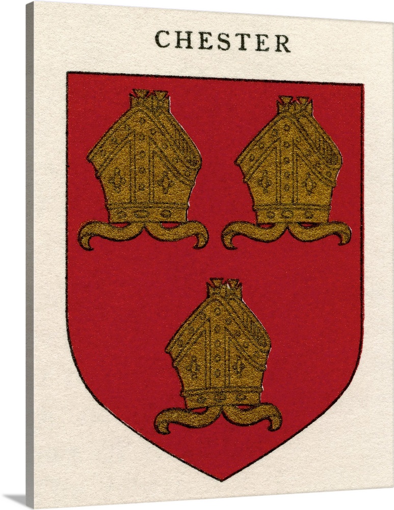 Coat of arms of the Diocese of Chester.  From Cathedrals, published 1926.
