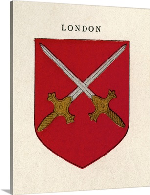 Coat Of Arms Of The Diocese Of London, England, From Cathedrals, Published 1926