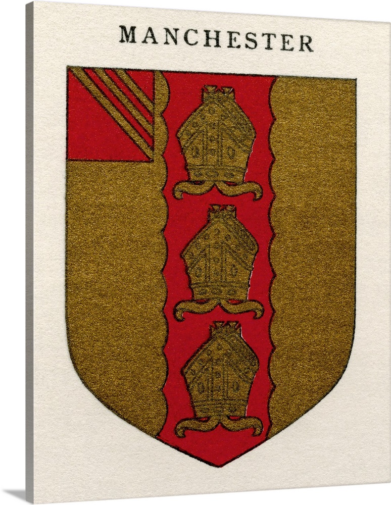 Coat of arms of the Diocese of Manchester.  From Cathedrals, published 1926.