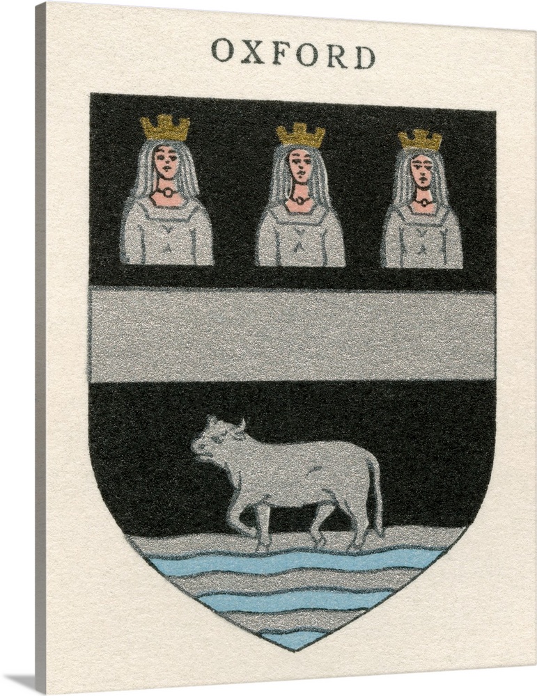 Coat of arms of the Diocese of Oxford.  From Cathedrals, published 1926.