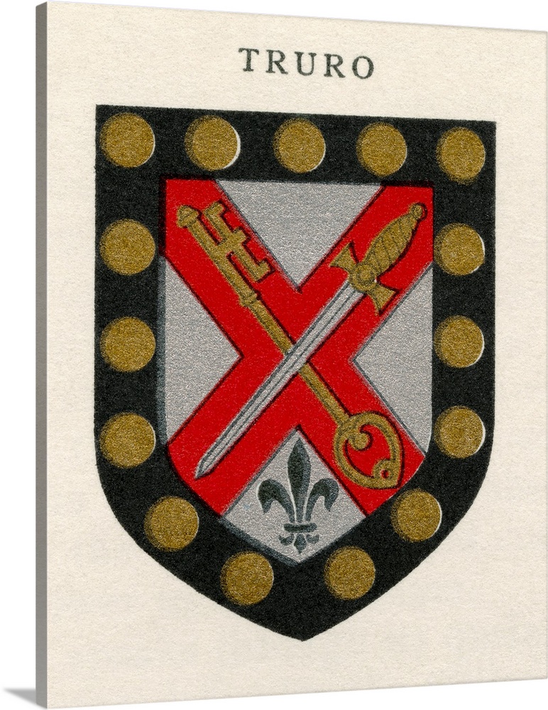 Coat of arms of the Diocese of Truro.  From Cathedrals, published 1926.