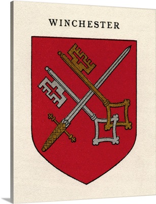 Coat Of Arms Of The Diocese Of Winchester, From Cathedrals, Published 1926