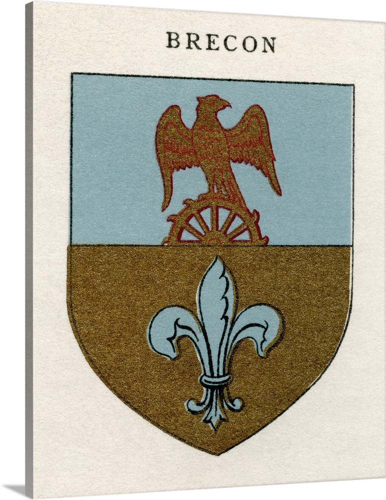 Coat of arms of the The Diocese of Swansea and Brecon.  From Cathedrals, published 1926.