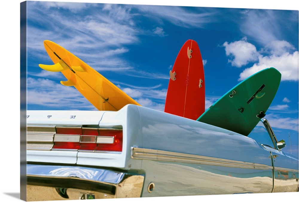 Colorful Surfboards In Vintage Plymouth Fury