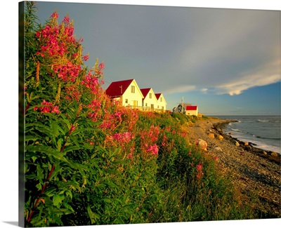 Cottages On St Lawrence River, Petit Vallee, Gaspesie, Quebec, Canada