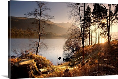 Cumbria, England; Lake Scenic At Sunrise