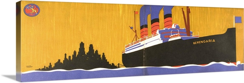 Cunard Line Promotional Brochure For Berengaria Circa 1930 Wall Art ...