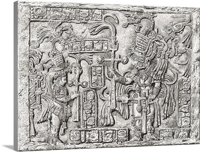 Decorative Lintel from the ancient Mayan city of Yaxchilan, Chiapas, Mexico