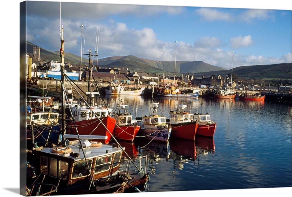 Dingle, Co Kerry, Ireland; Boats In A Port