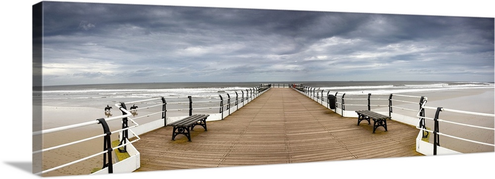 Dock With Benches, Saltburn, England