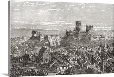 Durham Cathedral And Castle, England In The Late 19th Century