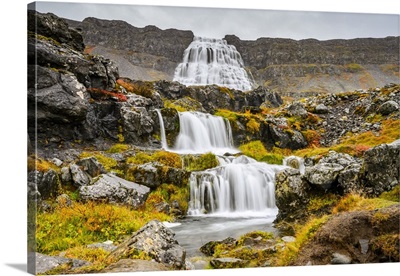 Dynjandi Is A Series Of Waterfalls Located In The Westfjords, Iceland