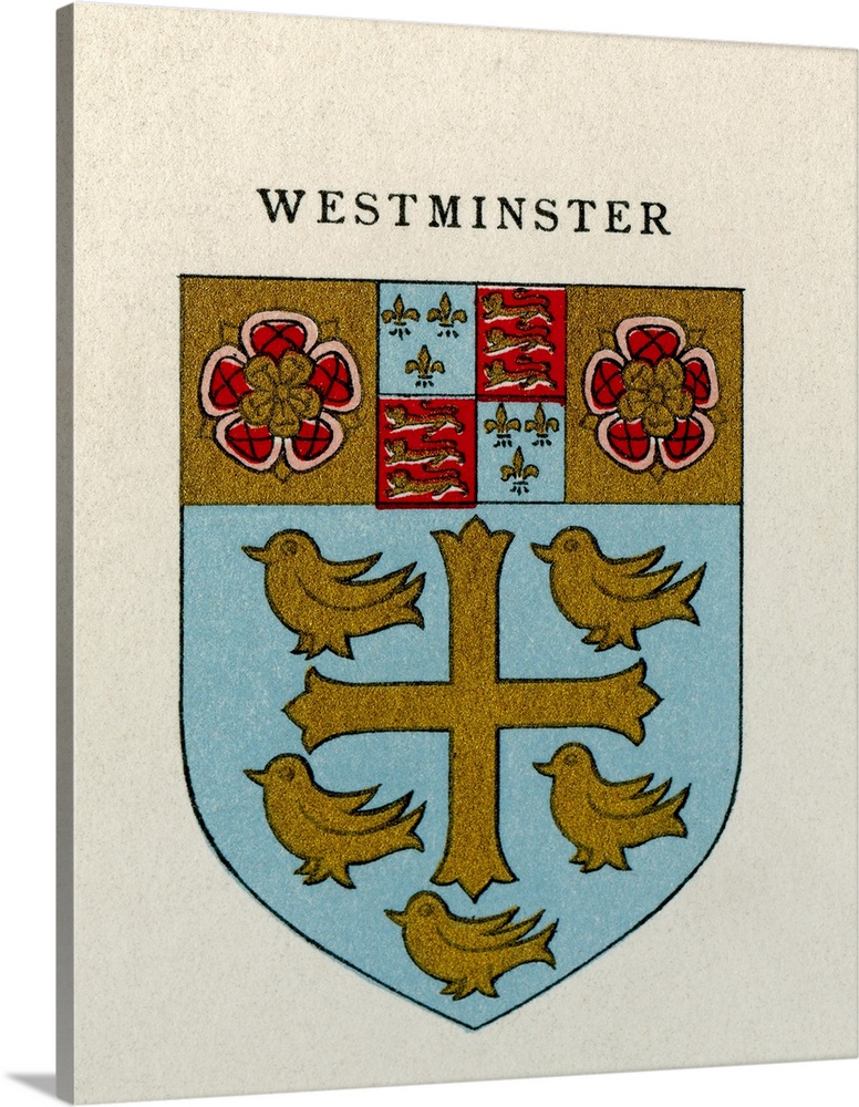 Ecclesiastic Arms of Westminster of Westminster Abbey.  From Cathedrals, published 1926.
