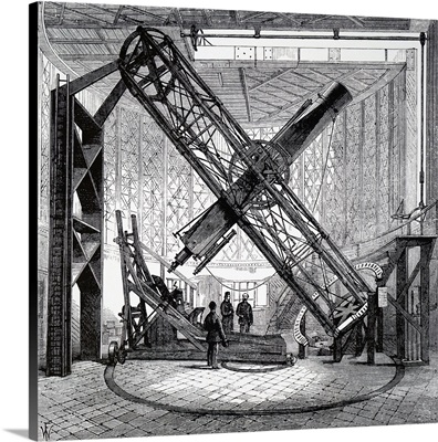Engraving Depicting The Interior Of The Royal Observatory, Greenwich, Dated 19th Century