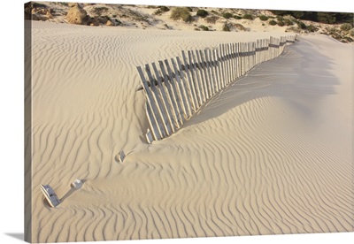 Fence In The Sand; Bolongna, Andalucia, Spain