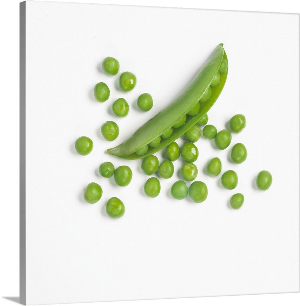Fresh Green Peas From The Pod