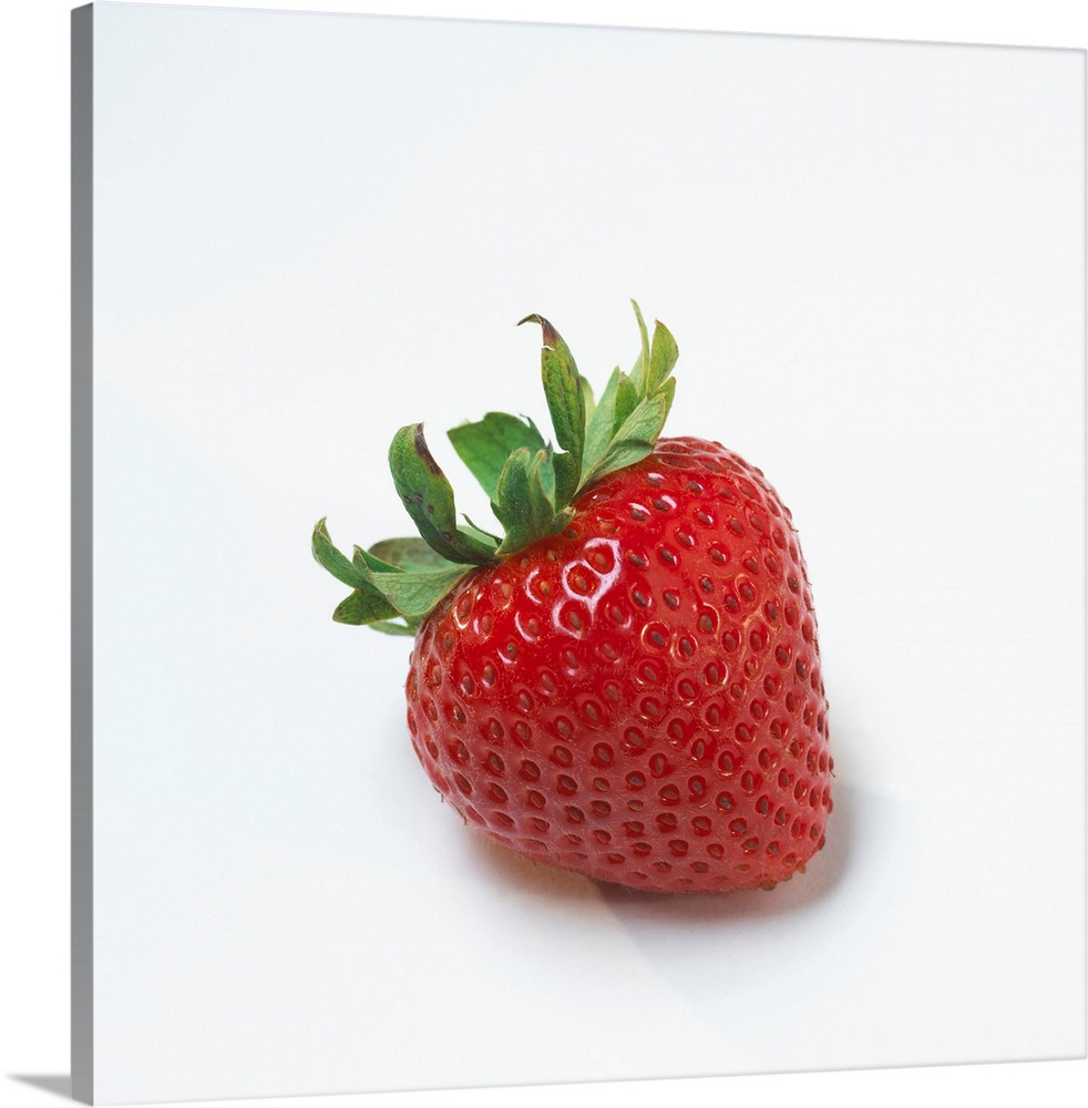 Fresh Ripe Strawberry Against White Background