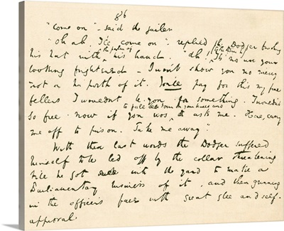 From The Original Manuscript Of Oliver Twist By Charles Dickens, Published 1896