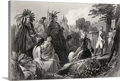 General Burgoyne Addressing The Indians