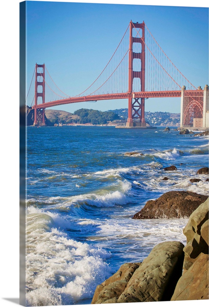 Golden Gate Bridge From Baker Beach; San Francisco California United States Of America