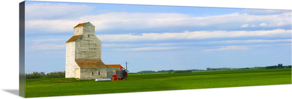 Grain Elevator in the Countryside, Alberta, Canada