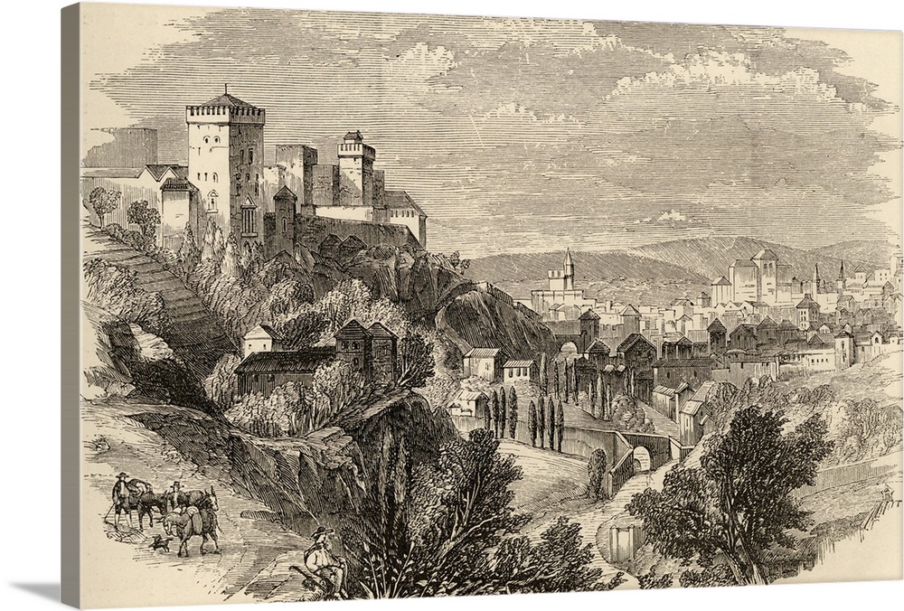 Granada And The Alhambra, Spain, From The Book "Spanish Pictures" By The Rev Samuel Manning, Published 1870.