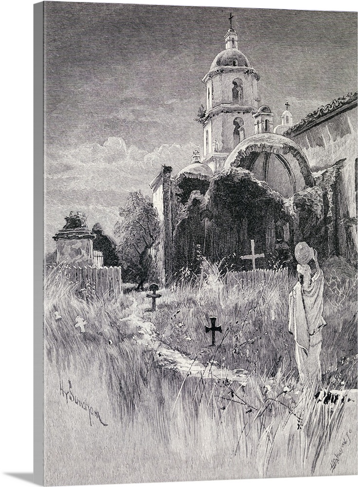 Graveyard And Mission San Luis Rey De Francia California From The Book The Century Illustrated Monthly Magazine May To Oct...