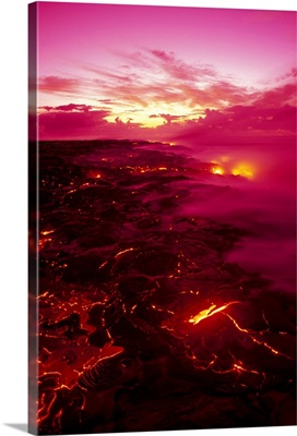 Hawaii, Big Island, Hawaii Volcanoes National Park, Kilauea Volcano Lava Flow