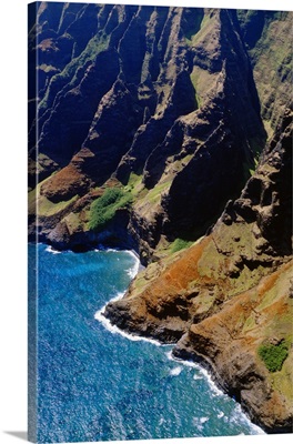 Hawaii, Kauai, Aerial View Of Napali Coastline
