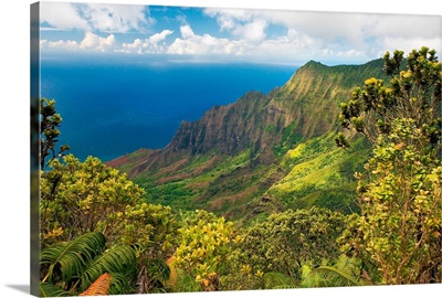 Hawaii, Kauai, Na Pali Coast, Kalalau Valley, View From Kokee State Park