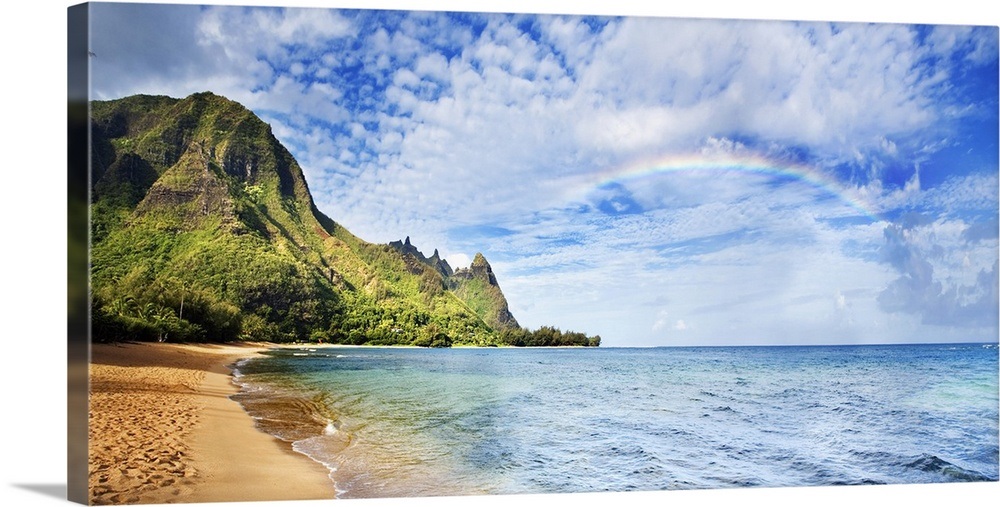Hawaii, Kauai, North Shore, Tunnels Beach, Bali Hai Point Wall Art