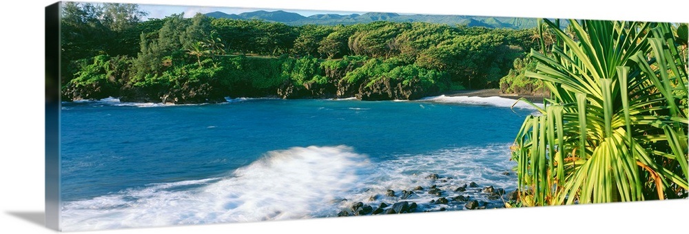 Hawaii, Maui, Hana, Waianapanapa State Park, Black Sand ...