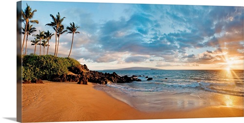 Hawaii, Maui, Makena, Secret Beach At Sunset Wall Art, Canvas Prints ...