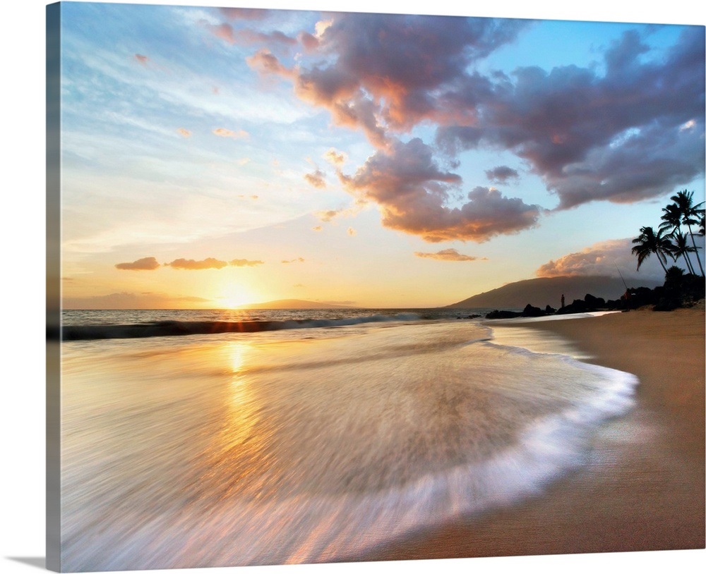 Hawaii, Maui, Makena, Secret Beach At Sunset Wall Art, Canvas Prints ...