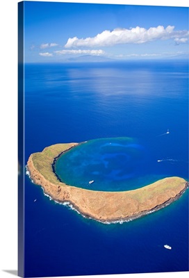 Hawaii, Maui, Molokini Crater, Aerial View