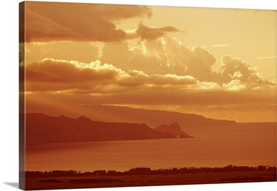 Hawaii, Maui, Sunset Looking Toward Kahakuloa