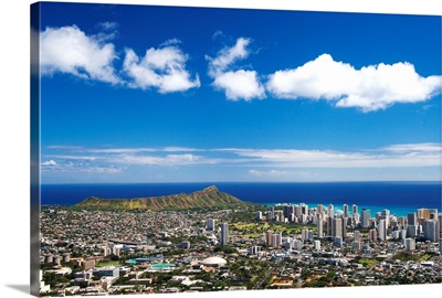 Hawaii, Oahu, Honolulu, Diamond Head, Uh Manoa And Waikiki